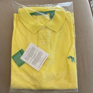 Green Lobster USA 🦞 brand yellow polo NWT